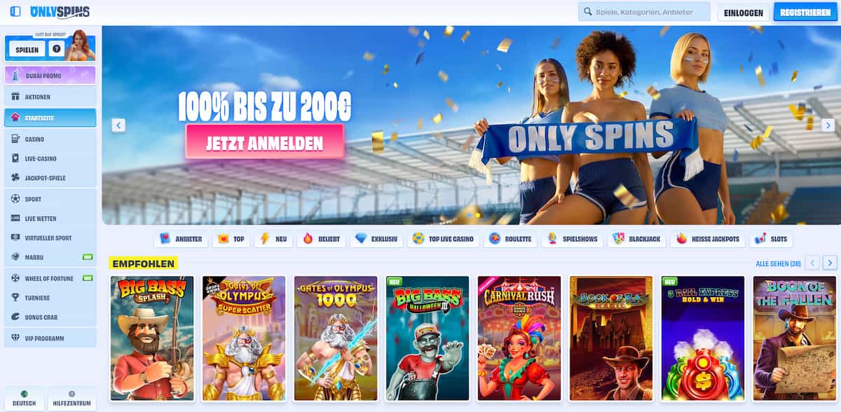 OnlySpins ist eine Slot- und All-in-One-Plattform mit moderner Lobby, Krypto-Zahlungen und Live-Chat-Support. Für Krypto-Nutzer sind transparente Zahlungsprozesse und klare Bonusregeln entscheidend, da Willkommens- und Cashback-Boni meist mit Einschränkungen verbunden sind.